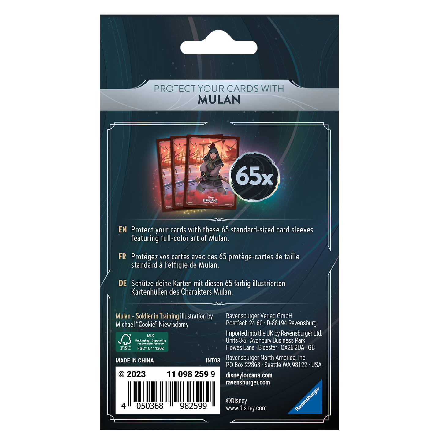 Disney Lorcana TCG Ravensburger - Protège-cartes/Sleeves (Mulan C2)