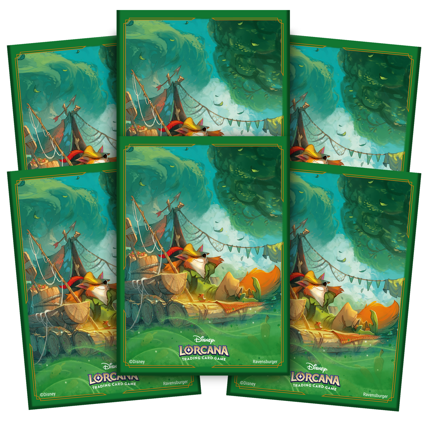 Disney Lorcana TCG Ravensburger - Protège-cartes/Sleeves (Robin des bois C3)