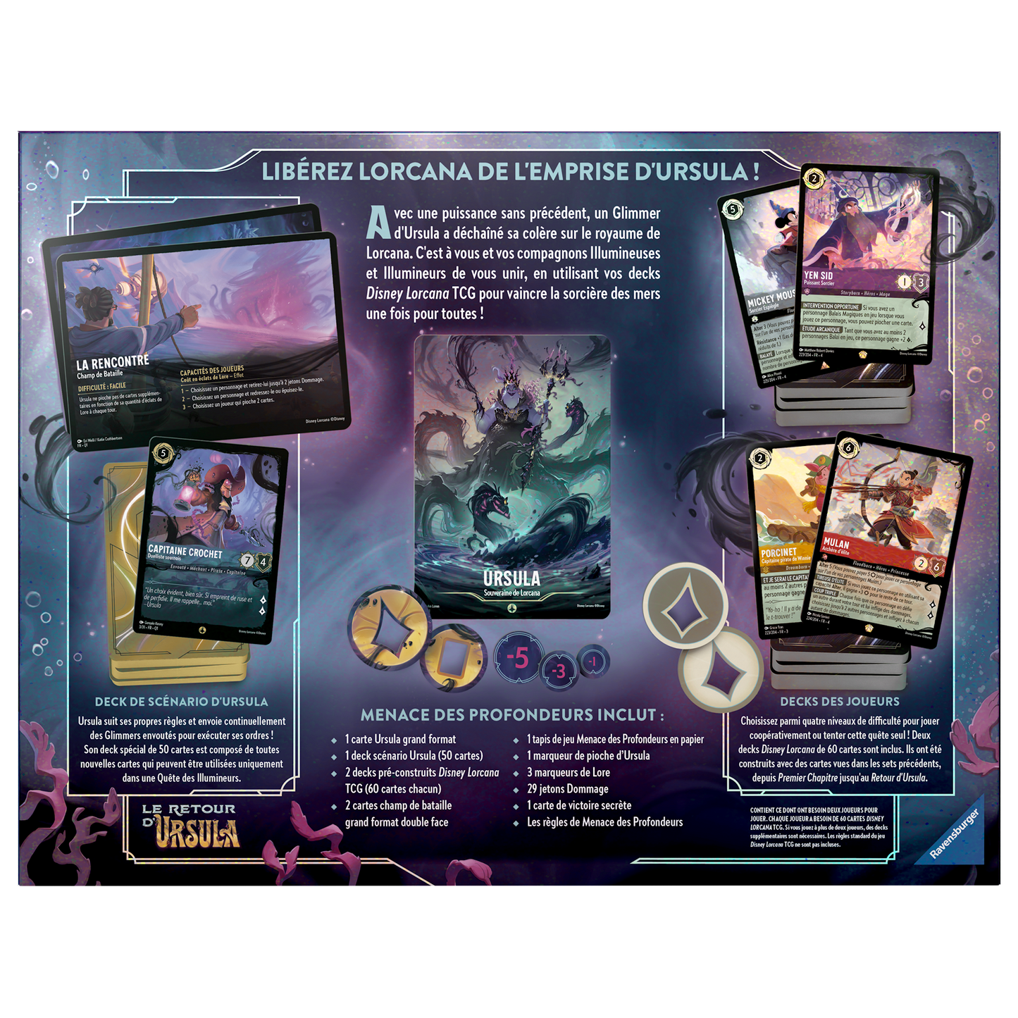 Disney Lorcana TCG Ravensburger - Coffret Menace des Profondeurs Ursula (Chapitre 4)