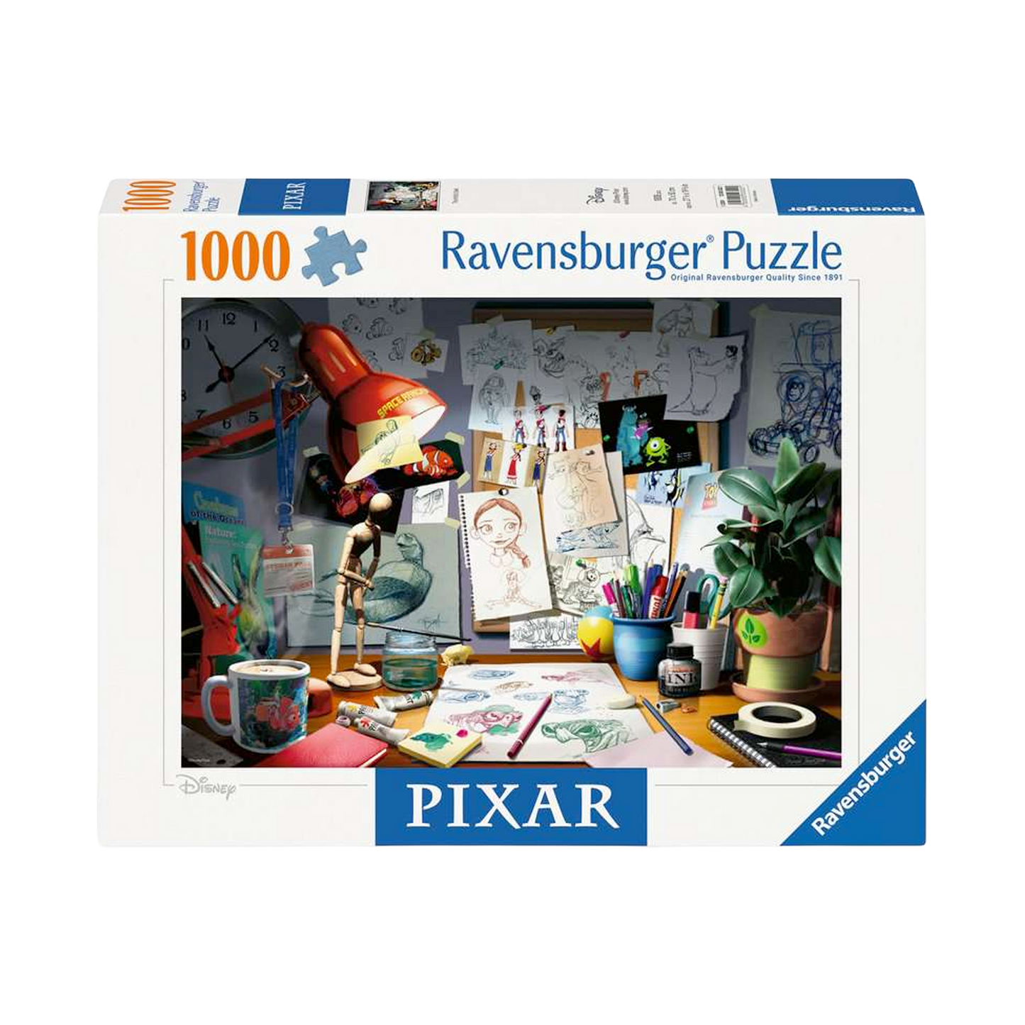 Puzzle Ravensburger - Le bureau de l’artiste Disney Pixar