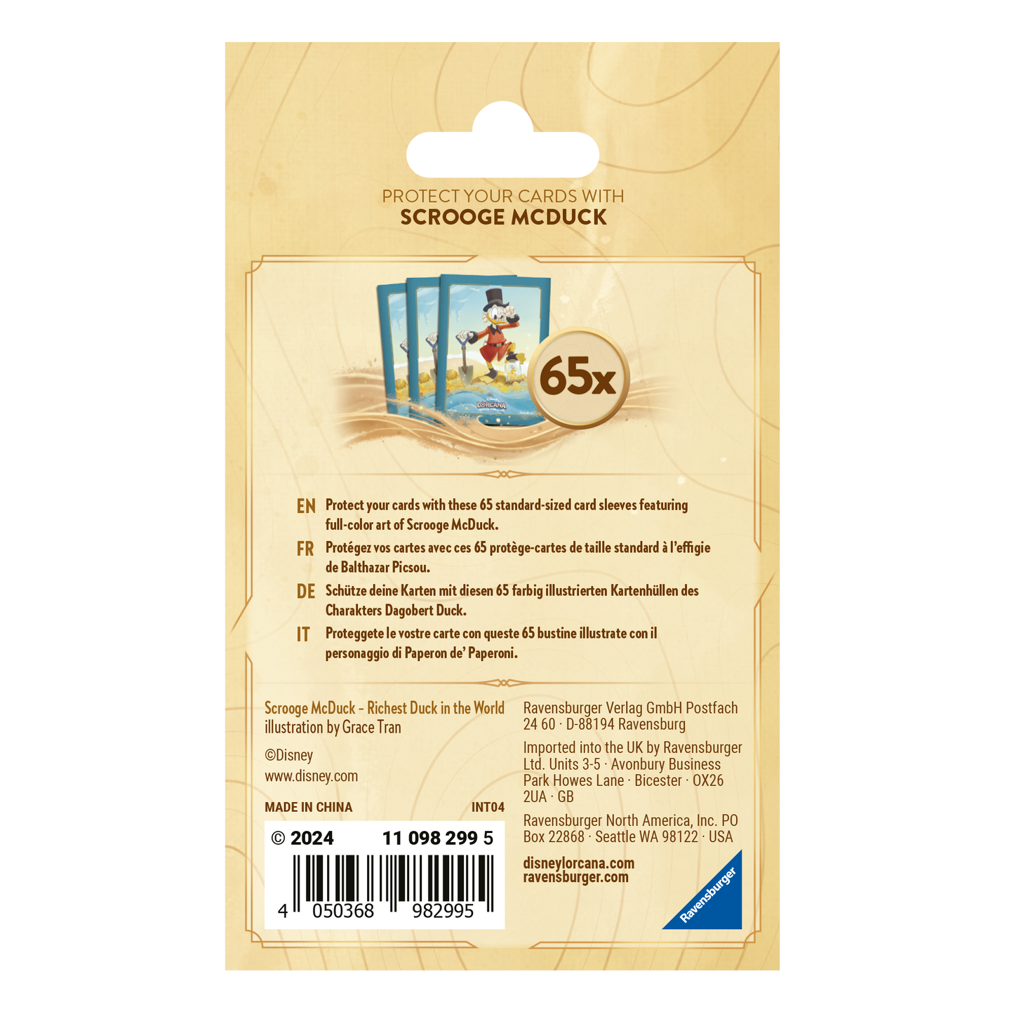 Disney Lorcana TCG Ravensburger - Protège-cartes/Sleeves (Picsou C3)