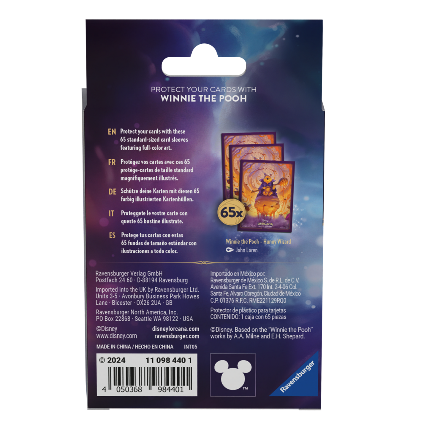Disney Lorcana TCG Ravensburger - Protège-cartes/Sleeves (Winnie L'Ourson)