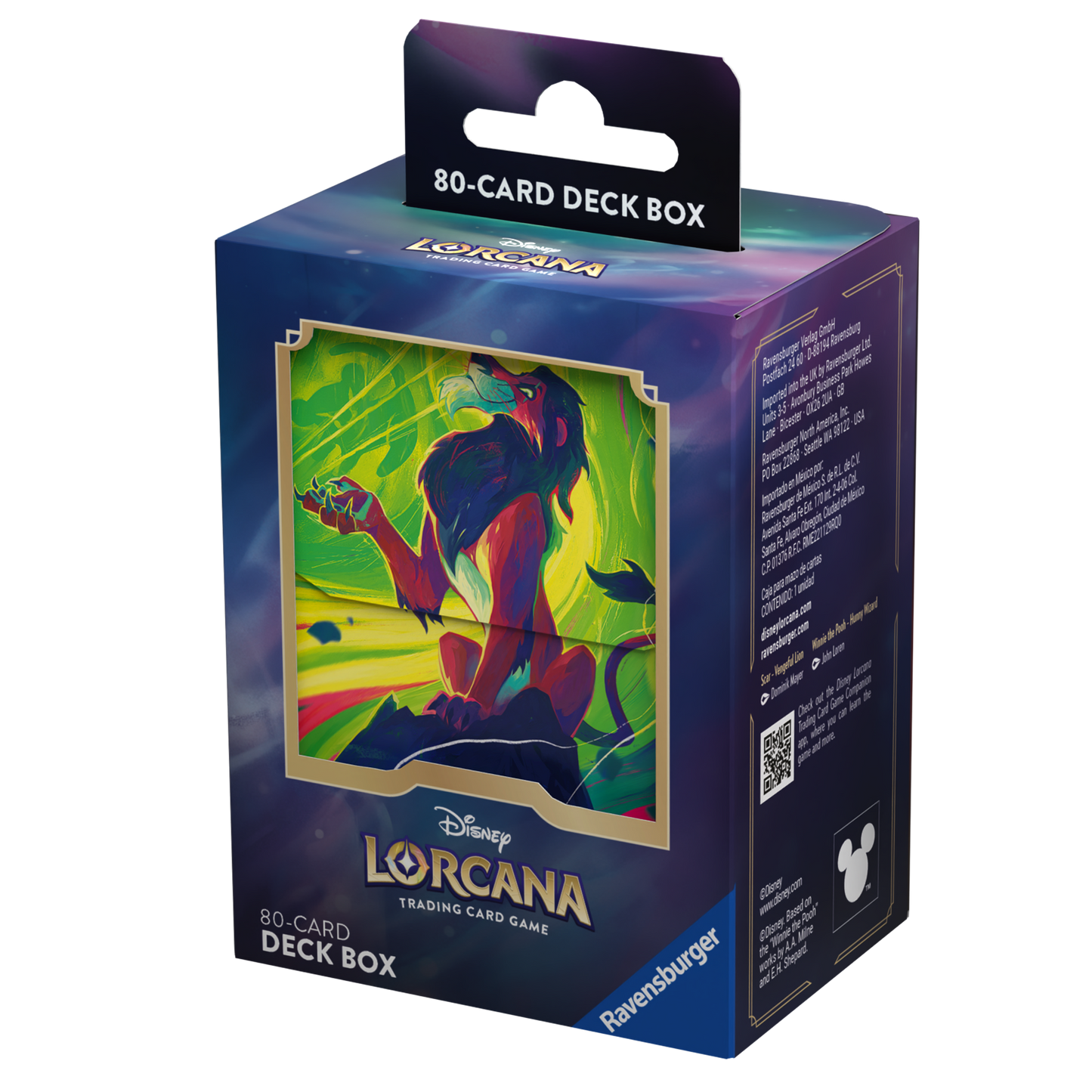 Disney Lorcana TCG Ravensburger - Boîte de rangement/Deck Box (Scar)